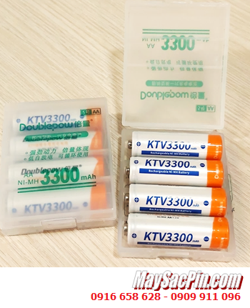 DoublePow KTV AA3300mAh, Pin sạc AA 1.2v DoublePow KTV AA3300mAh chính hãng (Box 4 viên)